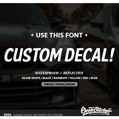 Customized Font Decal TEXT Vinyl Decal Sticker Car Window Name Personalized Lettering Personalized Decal Vinyl For e60 e93 335i