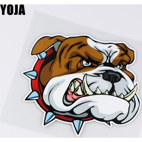 YOJA 15X13.6CM Dog Hesd Funny Cartoon Bumper Decoration Car Stickers Decals ZT4-1008