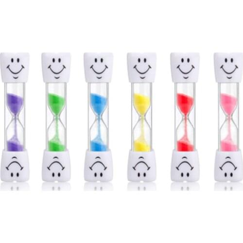 Tooth brush Sandglass Hourglass Sand Timer Clock Sandglass hourglass kids smile face Timer 30seconds/1/2/3/5minutes smile face