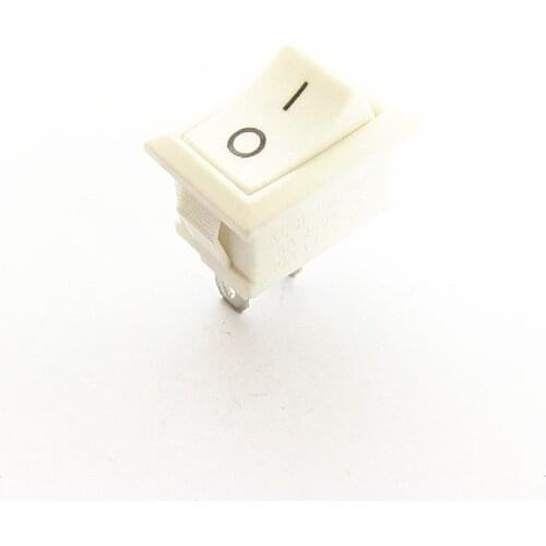 10pcs White Push Button Switch 6A 250V KCD11 2Pin Snap-in On/Off Rocker Switch 15MM*21MM