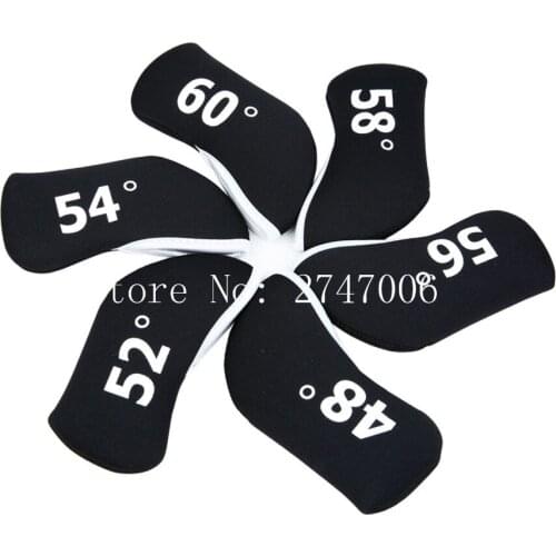 6pcs Wedge Cover Golf Wedge Head Covers Neoprene Cover 48,52,54,56,58,60 Degree