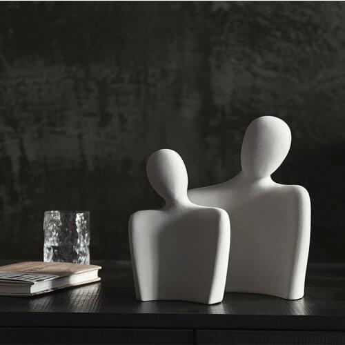 Abstract Figures Modern Ceramics Home Decor Ornaments Resin Sculpture Decoration Wedding Gift For Bedroom Living Room Декор