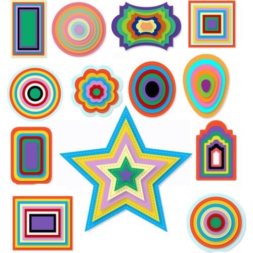 Customized Basic stitch Frame Metal Cutting Dies for DIY Scrapbooking Photo Album Decorative Embossing Paper Card Crafts Die Cut