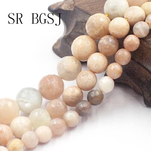 Free Shipping 6mm 8mm 10mm Wholesale Mixed Sun Stone Faceted Round Polygonal Natural Stone Beads Strand 15"