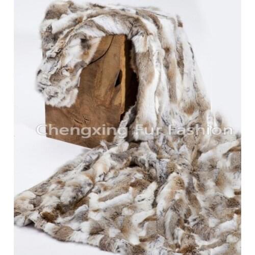 CX-D-12/Z 200x250cm Custom Made Real Rabbit Fur Area Rug ~DROP SHIPPING