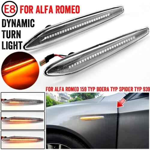 Dynamic LED Side Marker Blinker Turn Signal Light For Alfa Romeo 159 typ 939 2005-2011 Brera typ 939 2005-2011 Canbus Error Free