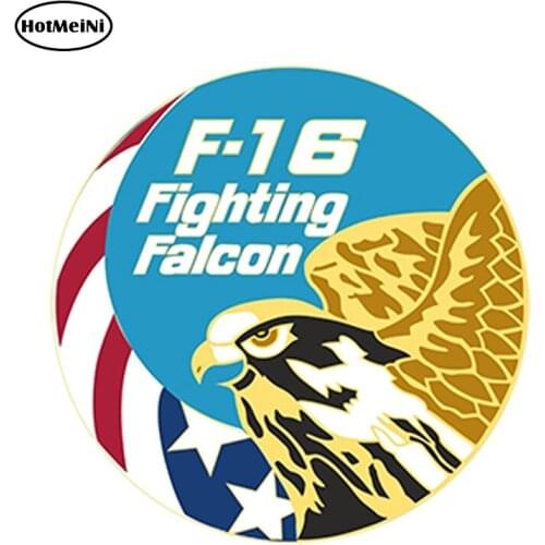 HotMeiNi 13cm x 13cm Car Styling F-16 Fighting Falcon for Bumper Helmet Car Fridge Door Waterproof Car Sticker Accessories
