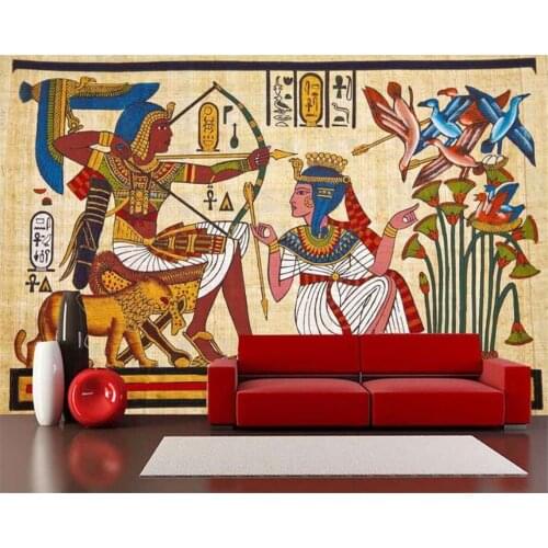 Beibehang Home Furnishings Large Living Room Bedroom Wallpapers Classical Egyptian European Mural TV Walls 3d wallpaper mural