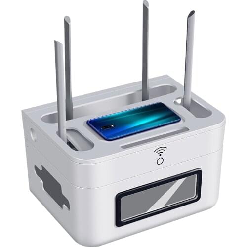 Multi-Bit Jack wireless router storage box high-efficiency heat dissipation wall-mounted wire plastic box
