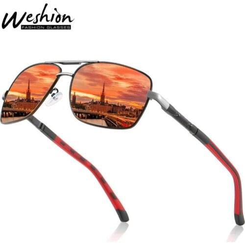 2021 New Polarized Sunglasses Men Coating Classic Rectangle Sun Glasses Male Outdoor Driving Fishing Eyewear With Accessories