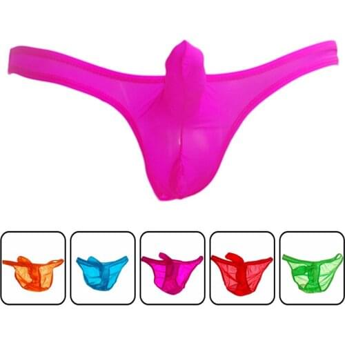 Mens underwear ice silk underpants U convex bag Sexy Men Briefs Shorts Mens Sexy Underwear Brief Long Bulge Pouch jockstrap