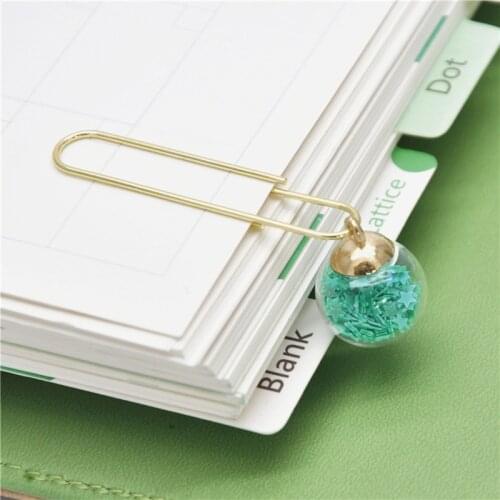 Cute candy sequins metal office school index paper clips bookmark set stationery supplies 5 pieces per pack
