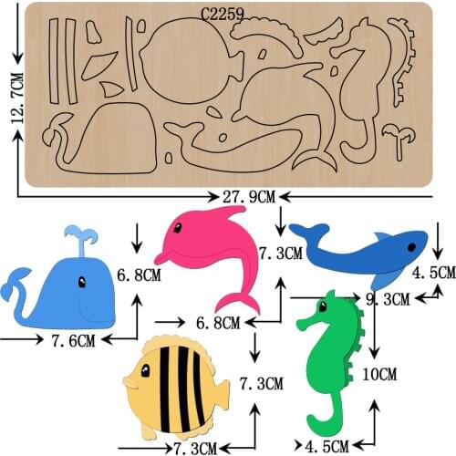 New fish Wooden die Scrapbooking C2259 Cutting Dies