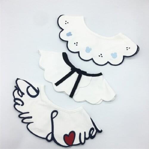 Ins New Cotton Sweet Baby Bib Round Rotating Infant Baby Bibs Saliva Towel Shaped Burp Cloths Japanese Style Baby Accessories