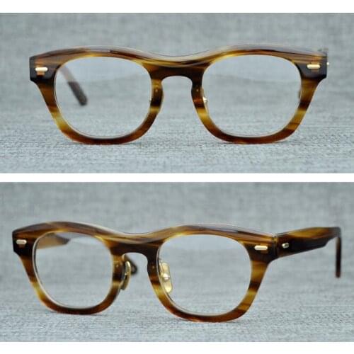 LKK Acetate glasses computer goggles retro prescription glasses for men and women myopia glasses Plate thick frame