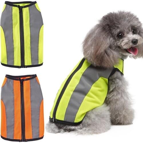 Pet Clothes Dog Zipper Luminous Vest Lightweight Adjustable Vest Jecket Safe Clothes Spring Autumn Walking Hunting Dog Clothes