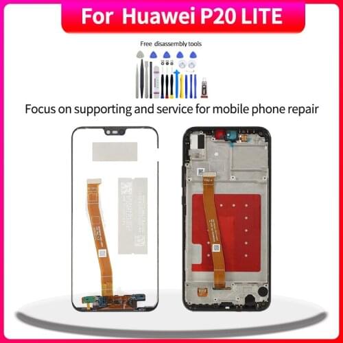 Original Display For Huawei P20 LITE Touch Screen Digitizer Assembly For P20 LITE lcd Replacement With Free Tools