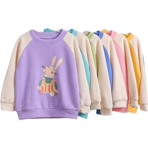 Autumn Cotton Blue Cartoon Sweater for Baby Girls Toddler Lovely and Comfort Kids Sweatshirt with Rabbit Boys 3t Girls Clothes