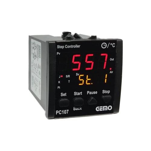PC107-230VAC-S Gemo Control Output : SSR Auto-tune PID Temperature Stepper Controller 72mm x 72mm front size