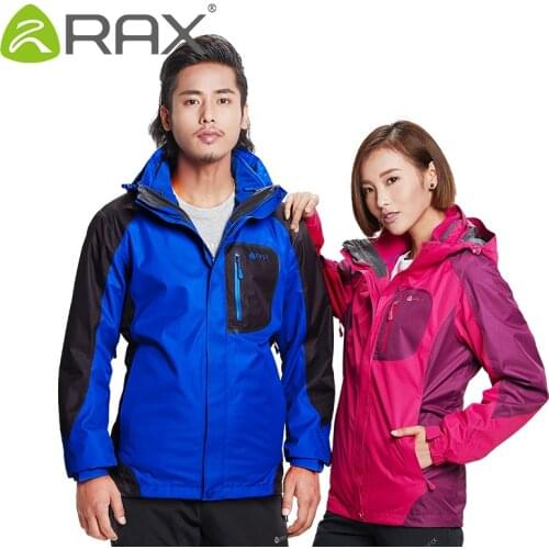 Rax Hiking Jackets Men Waterproof Windproof Warm Hiking Jackets Winter Outdoor Camping Jackets Women Thermal Coat 43-1A062