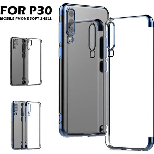 Clear Transparent Phone Case for Huawei P30 Ultra Thin Fashion Soft Silicon 3D Laser Plating Luxury Cover P30 Phone Protect case