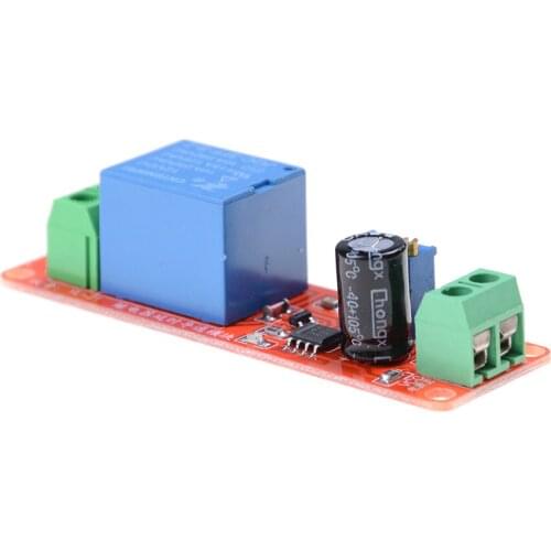 1Pc HIGH QUALITY Adjustable Relay Module 0 to10 Second NE555 Red DC12V Pull Delay Timer Switch