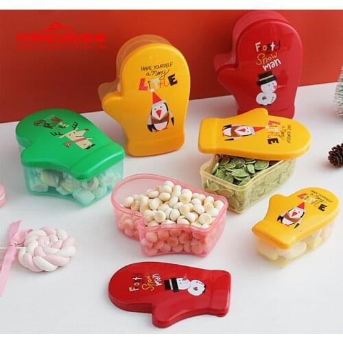 Christmas Food Storage Box Refrigerator Portable Outing container Cartoon Lunch Box for Christmas Gift Free Shipping
