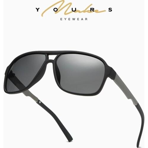 AORON Retro Square Polarized Sunglasses Steampunk Men Women Brand Designer Glasses Red Blue Yellow Shades Uv400 Protection Gafa