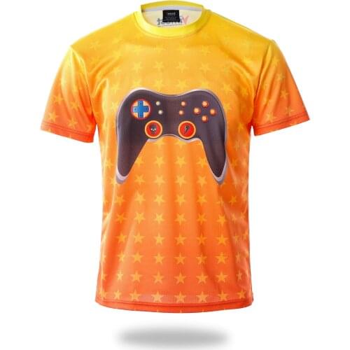Vimost Sports GamePad Yellow Esports Shirts Clothing Gaming Tshirts Custom name fashion LOL Video Game