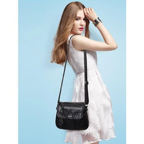 Ladies small messenger bag summer PU leather one shoulder messenger bag girl handbag phone wallet zipper phone bag pocket