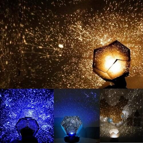 LED Projection Lamp True Color Rotating Play Starry Sky Projection Lights Bedroom Stars Romantic Starry Lights USB Type Lamp GQ