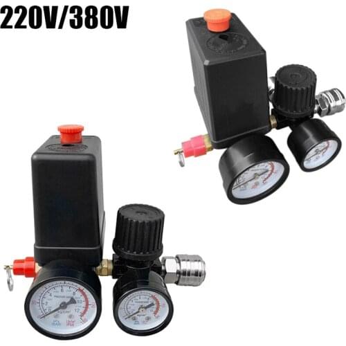 Air Pump Control Valve With Gauge 220V/380V 0-180 PSI 3000L/min Regulator Duty Air Compressor Pump Pressure Control Switch
