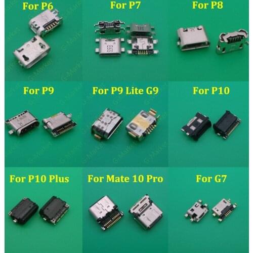 2PCS USB Charging Port Connector Charge Jack Plug For Huawei P8 P9 G9 Lite P6 P7 P10 Plus G7 Nova 2 2S 3 3E Honor 10 V10