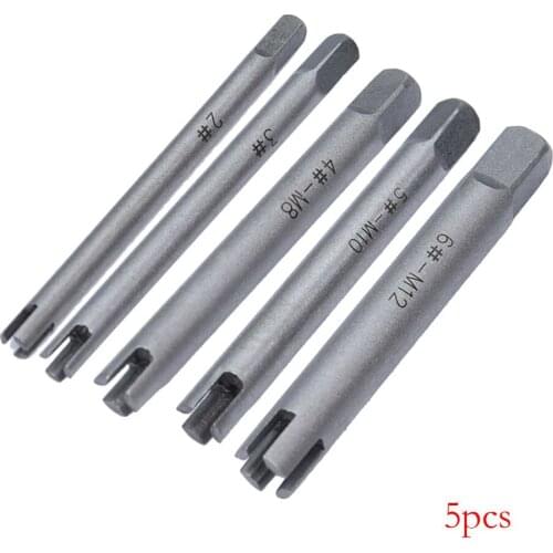 5PCS/Set Broken Tap Extractor Removal Tool Kits Screw Extractor HSS 6542 2020 new