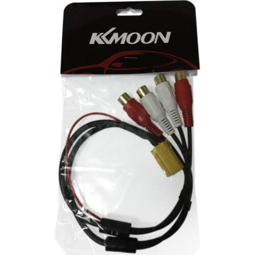 Mini 6 Pin ISO Adapter Aux Line Out 4 Chinch Kabel 4 RCA Plug for VW Seat Skoda VDO Audi Ford