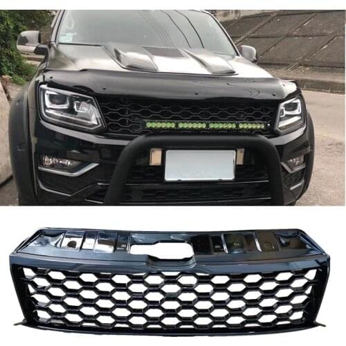 AUTO PICKUP CAR ACCESSORIES FRONT MESH MASK COVER ABS GRILLS GRILLE FIT FOR VW AMAROK 2015-2019 VEHICLE GRILL PARTS