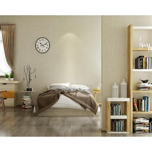 Beibehang Modern minimalist solid color bedroom wallpaper Plain beige yellow silk living room dining room wild fashion wallpaper