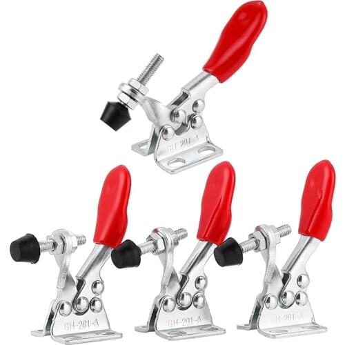 1/2/4pcs Horizontal Toggle Clamp Quick-Release Toggle Clamps Set GH-201A Woodworking Fix Clip Tool for Carpentry Hand Tools