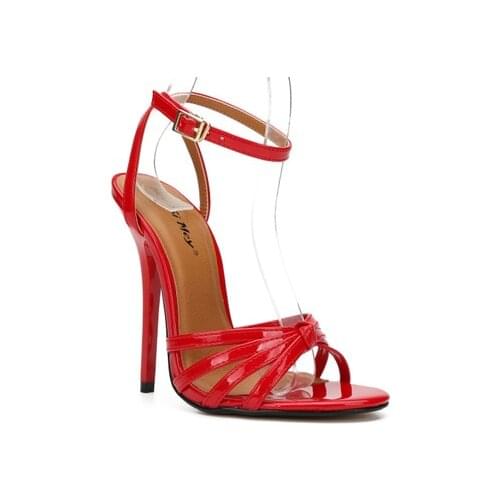 Hey Si Mey High Quality New Large Size Slim High-heeled 13cm European and American Womens Sandals Lady Shoes plus Size 37-48