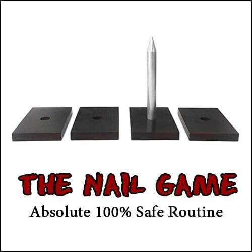The Nail Game (4 Nails) Absolute 100% Safe Stage Magic Tricks Illusions Derren Brown Classic Magic Show Mentalism Magic Gimmick