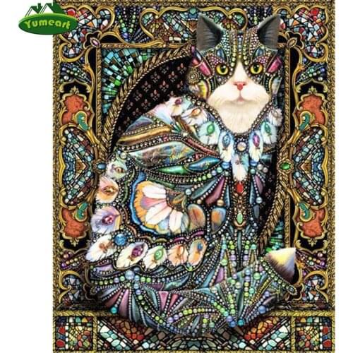 Full Square Diamond Embroidery Rhinestones Picture,5D diy Diamond Painting Cross Stitch Mosaic Colorful Cat Home Decor Art Craft