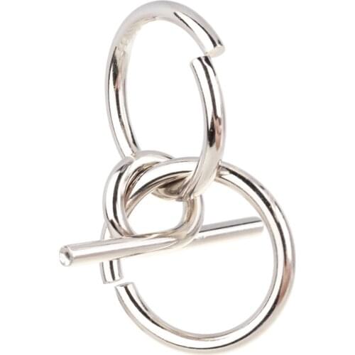 24Pcs Stainless Steel Chinese Ring Puzzle Brain Teaser Game Kid Adult Toys