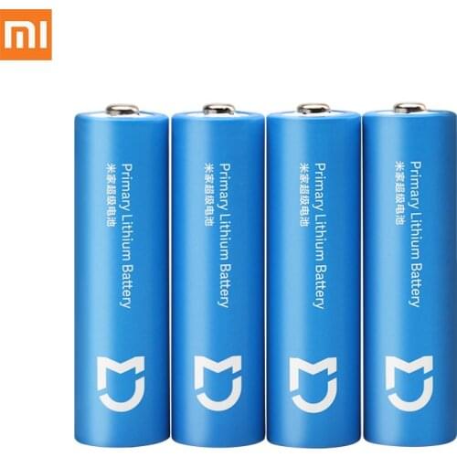 4PCS Xiaomi AA Super Battery 2900mAh Lithium iron battery Durable 1.5V Cold-resistant Mijia battery Grey Alkaline battery
