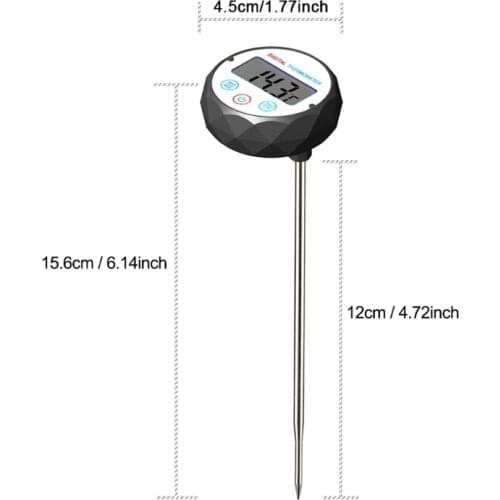 M89B Digital Instant Read Meat Thermometer with Stainless Steel Clip Food Thermometer Pro-be Liquid Candy Deep Fry Sensor