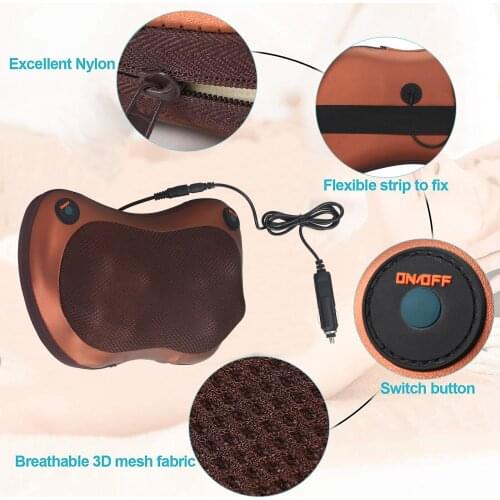 Neck Massager with Heat Shiatsu Back & Shoulder Massager Electric Massage Pillow for Back Neck Shoulders Body Muscle Pain Relief