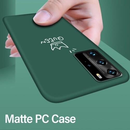 Ultra-thin Colorful Matte Hard PC Phone Case For Huawei P40 P30 P20 lite Mate 30 20 10 Pro Honor 8 Cute Shockproof Frosted Cover