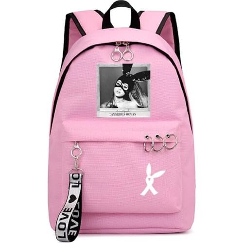 Ariana Grande Mochila Fashion Backpack Teenager Bookbag Girls School Bags Laptop Backpack Women Hip Hop Travel Rucksack
