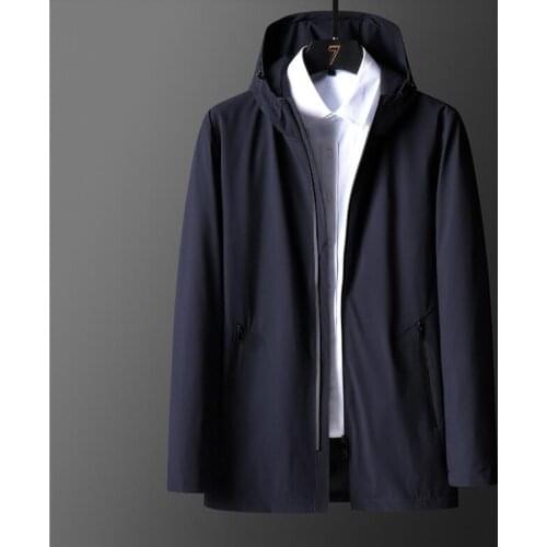 2020 New Jacket Men Zipper Spring Autumn Casual Solid Hooded Jackets Mens Outwear Slim Fit High Quality Clothes