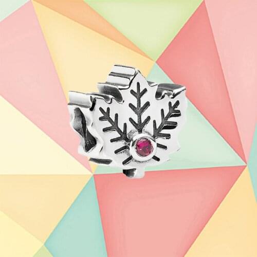 2021 New High-quality 925 Sterling Silver Maple Leaf Charm, Fashionable Diy Bracelet For Girls To Make Jewelry Gifts