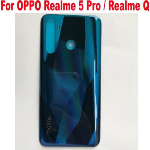 Original LTPro 6.3inch For OPPO Realme 5 Pro / Realme Q Back Battery Cover Door Housing Rear Glass Case Phone Replacement